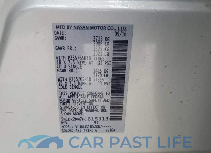 5N1DR2MM7HC615313# 12