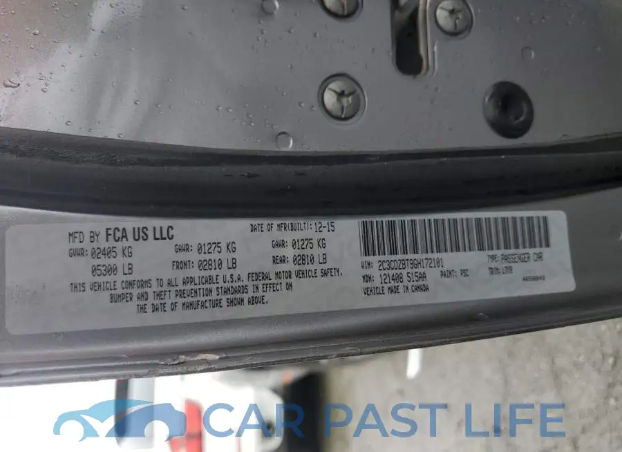 2C3CDZBT9GH172101# 12