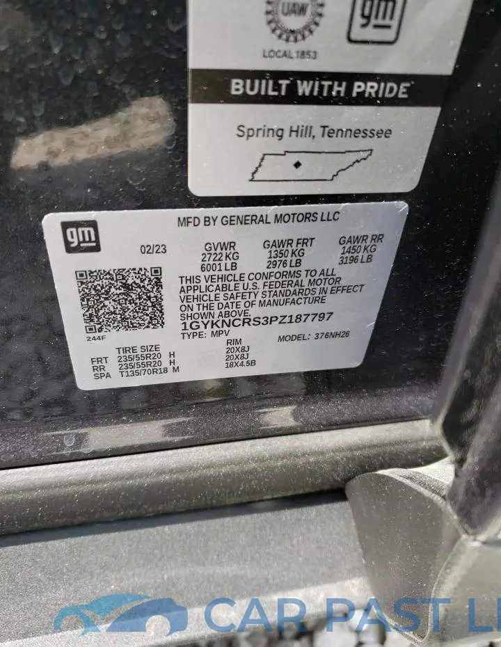 1GYKNCRS3PZ187797# 13
