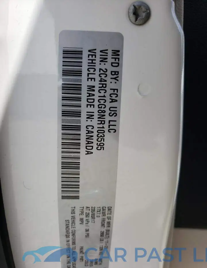 2C4RC1CG8NR103595# 13