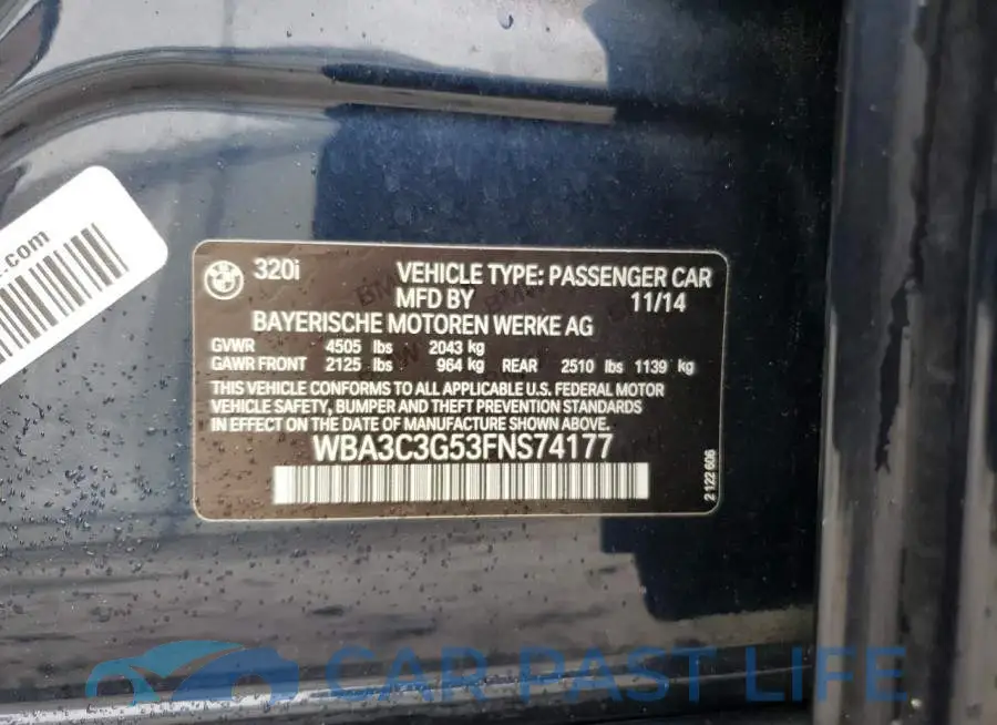 WBA3C3G53FNS74177# 12