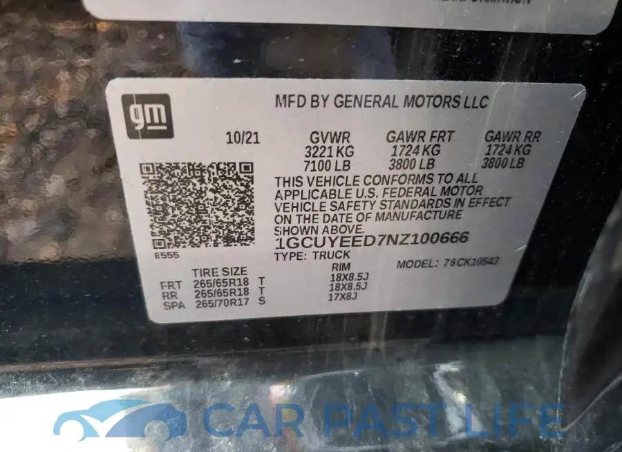 1GCUYEED7NZ100666# 12