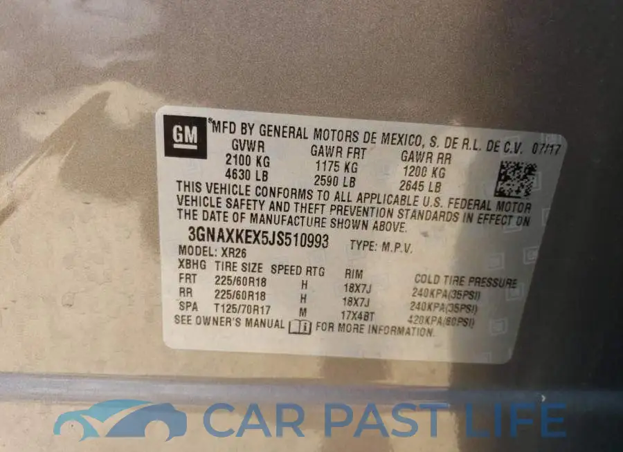3GNAXKEX5JS510993# 13