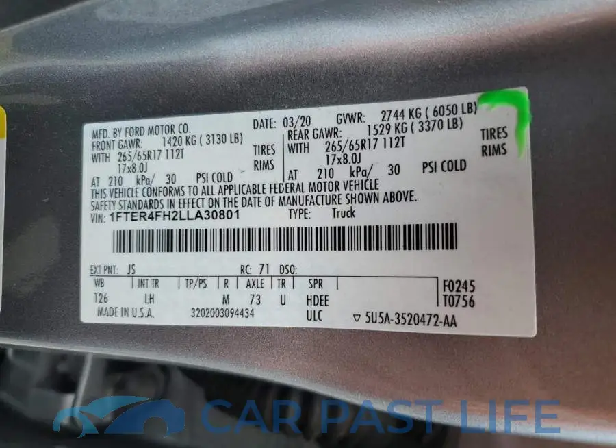 1FTER4FH2LLA30801# 12