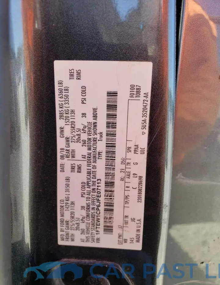 1FTEW1CP6JFE07113# 12