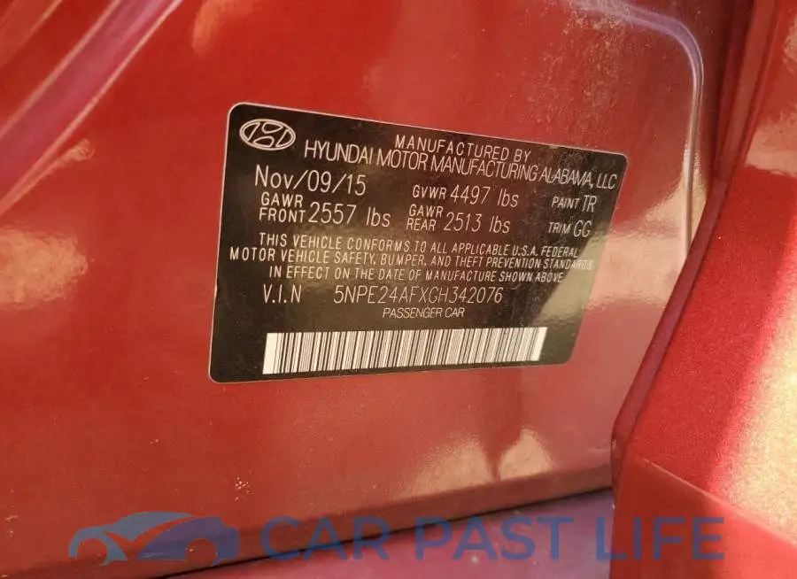 5NPE24AFXGH342076# 12