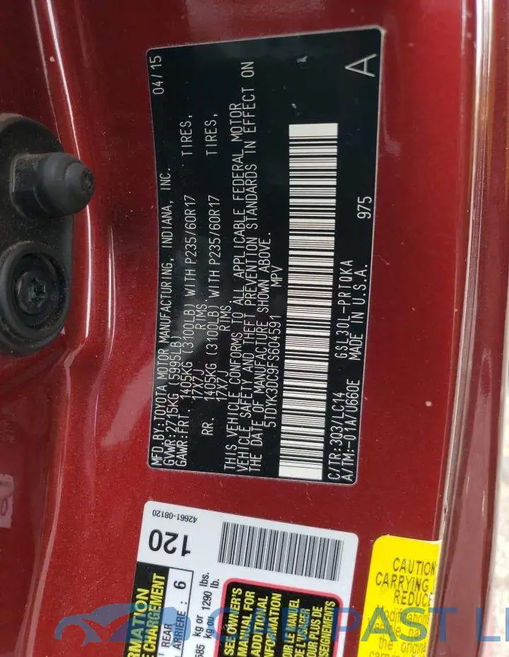 5TDYK3DC9FS604591# 14