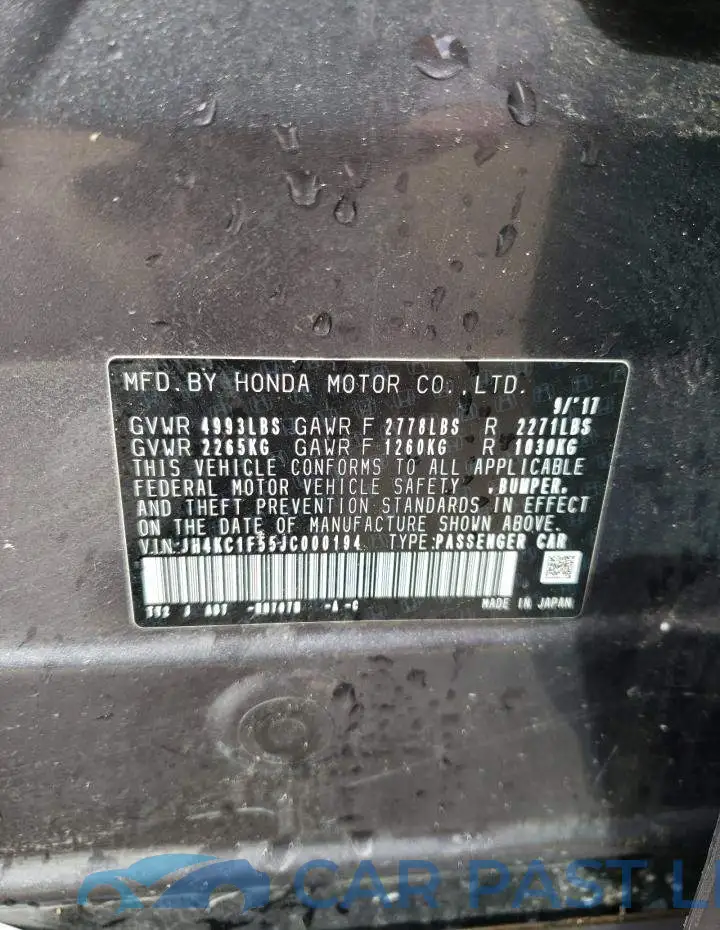 JH4KC1F55JC000194# 12