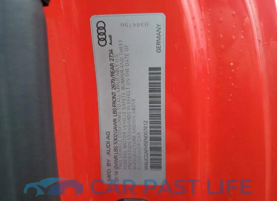 WAUCGAFH5EN007612# 12