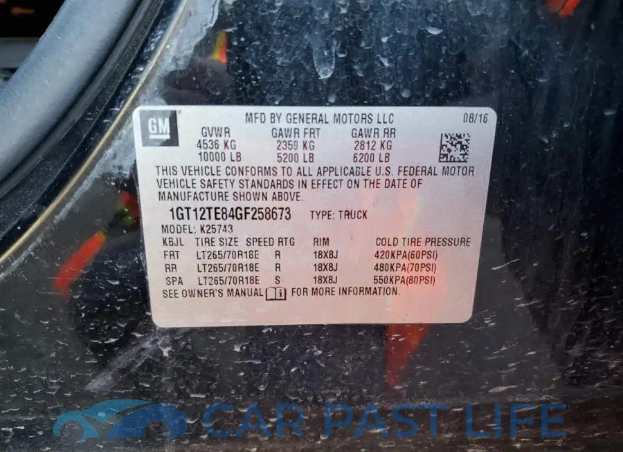 1GT12TE84GF258673# 12