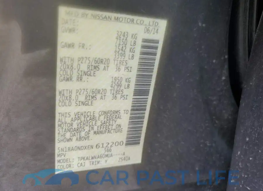 5N1BA0NDXEN612200# 12