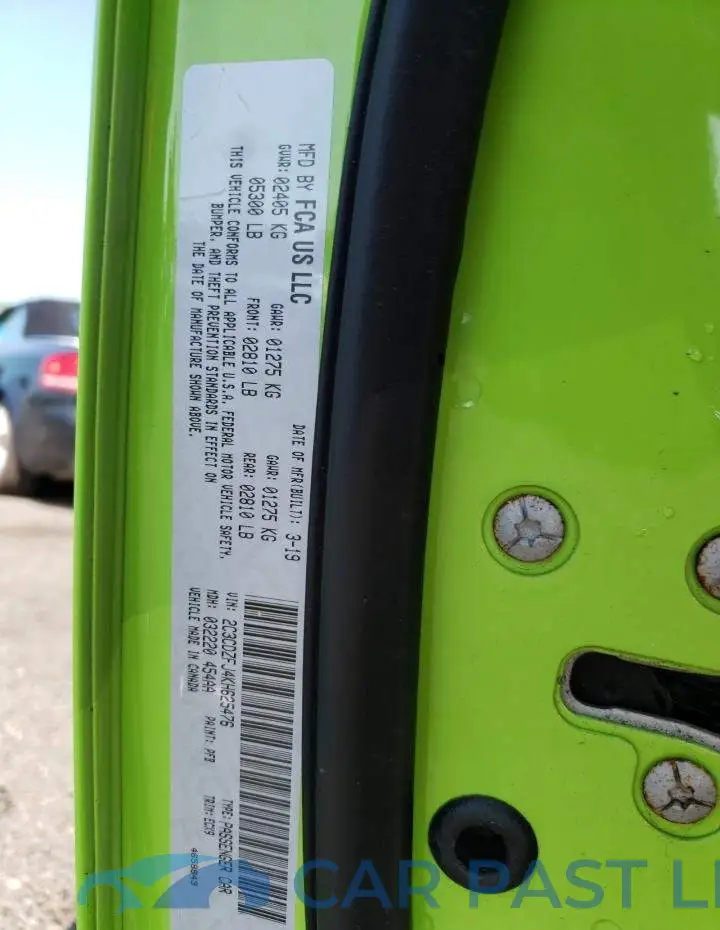 2C3CDZFJ4KH625476# 12