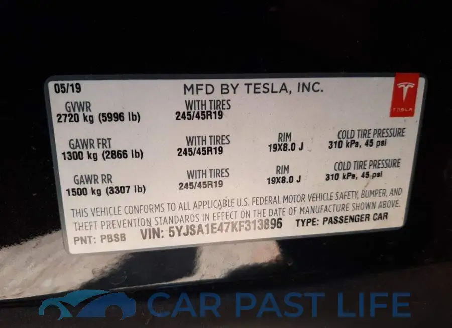 5YJSA1E47KF313896# 12