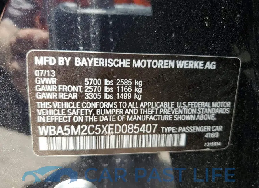 WBA5M2C5XED085407# 13