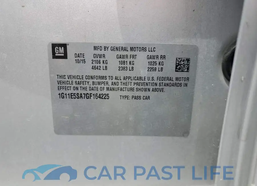 1G11E5SA7GF164225# 12