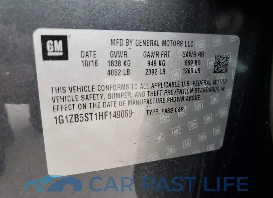 1G1ZB5ST1HF149069# 12