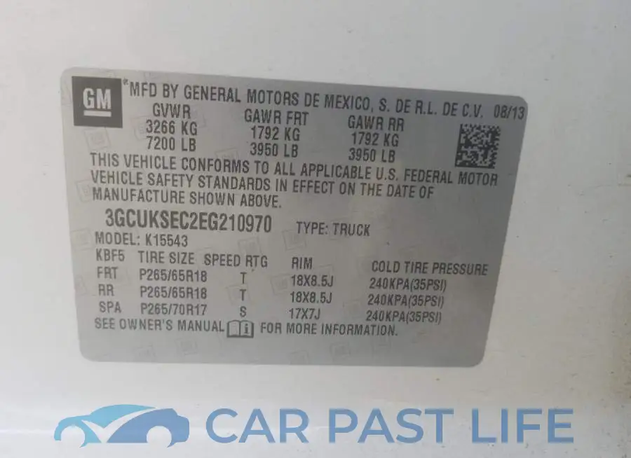 3GCUKSEC2EG210970# 10