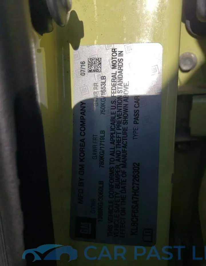 KL8CF6SA7HC726302# 12