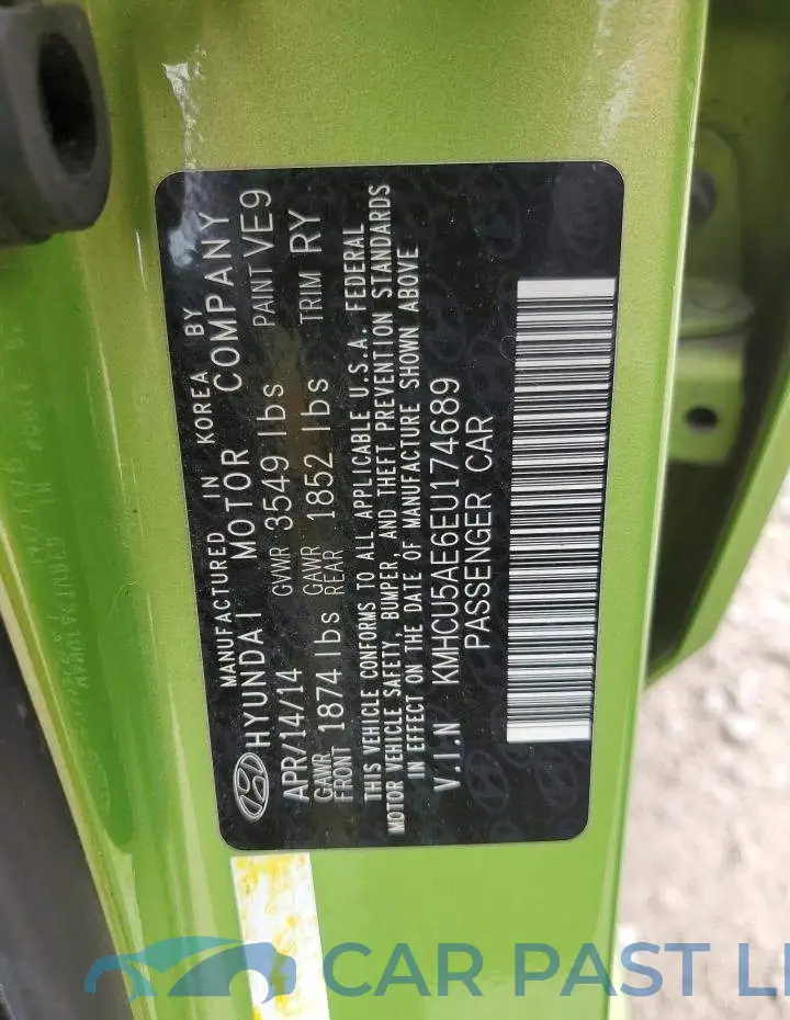 KMHCU5AE6EU174689# 12