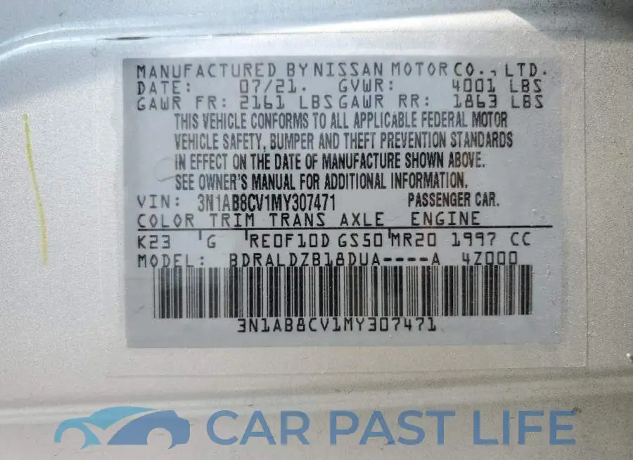 3N1AB8CV1MY307471# 13