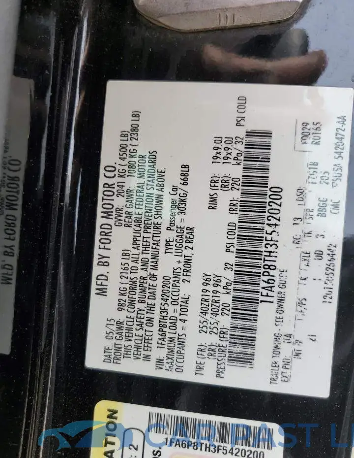 1FA6P8TH3F5420200# 13