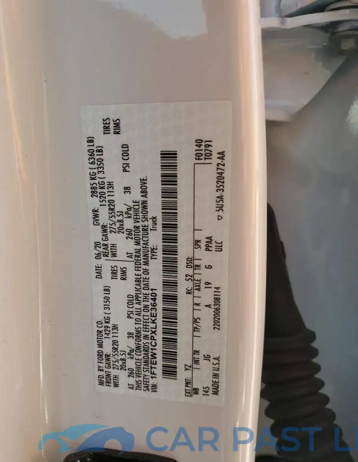 1FTEW1CPXLKE36401# 12