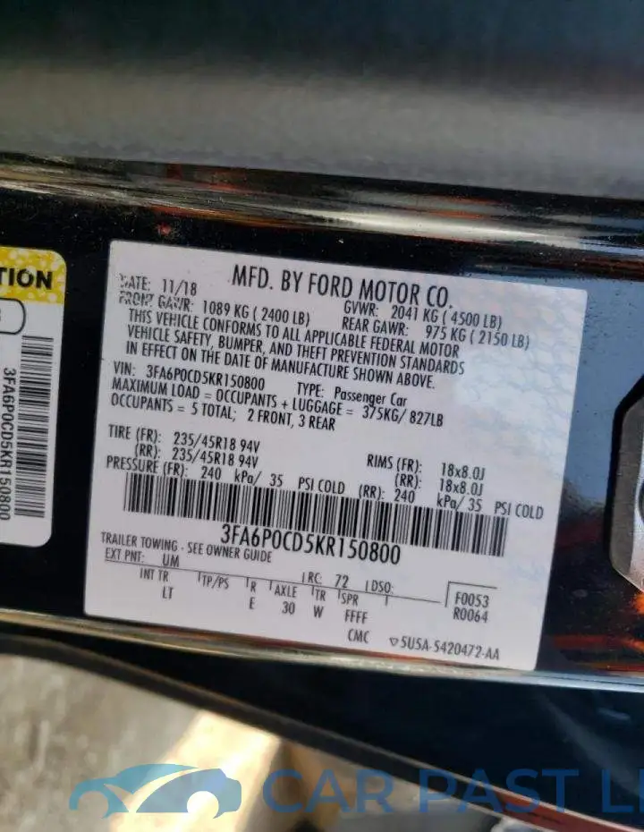 3FA6P0CD5KR150800# 10
