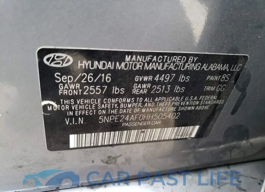 5NPE24AF0HH505402# 12