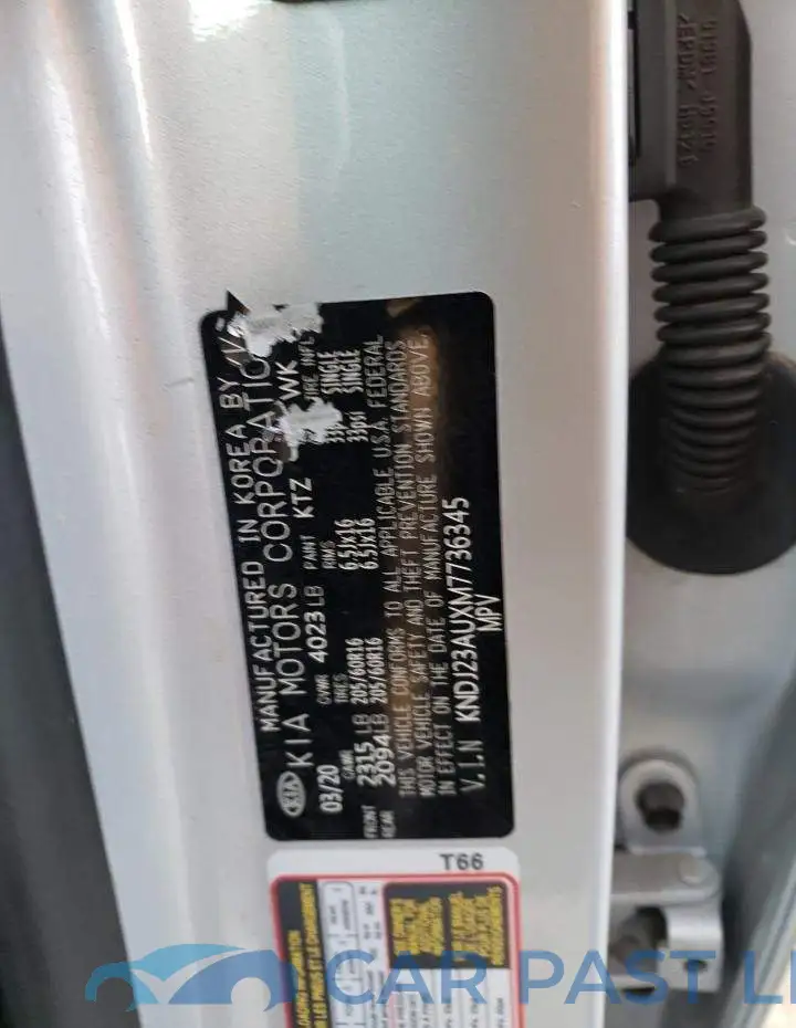KNDJ23AUXM7736345# 12