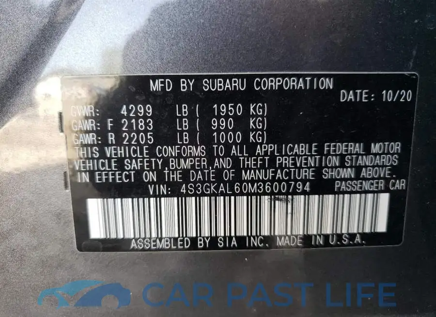 4S3GKAL60M3600794# 12