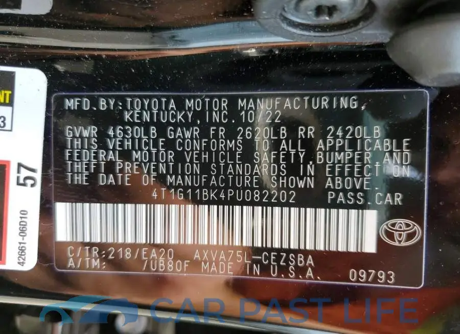 4T1G11BK4PU082202# 12