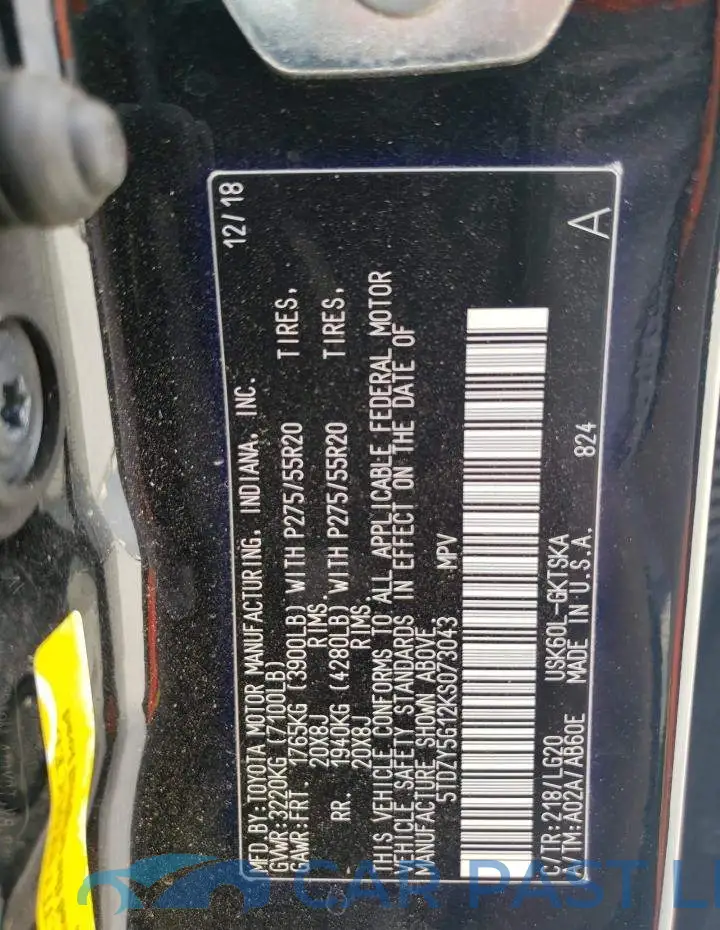 5TDZY5G12KS073043# 13