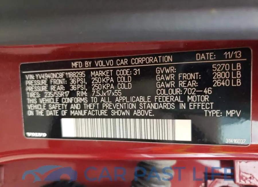 YV4940NC8F1188295# 12