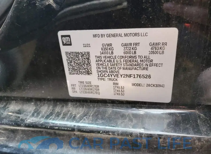 1GC4YVEY2NF176526# 13