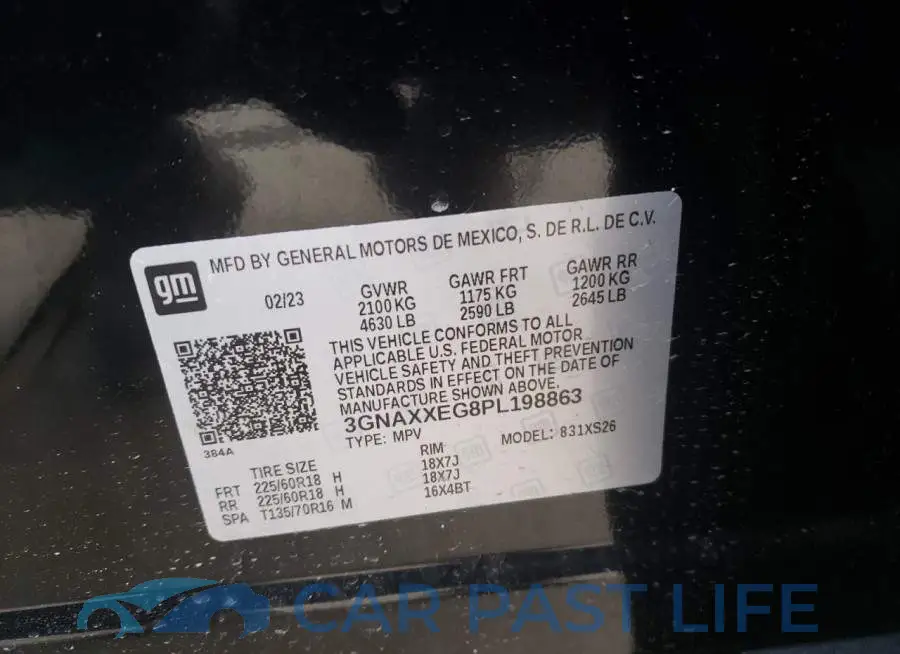 3GNAXXEG8PL198863# 12