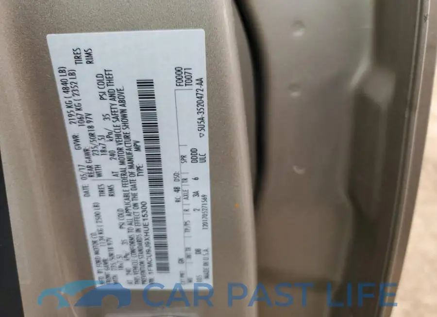 1FMCU9J9XHUE15300# 13