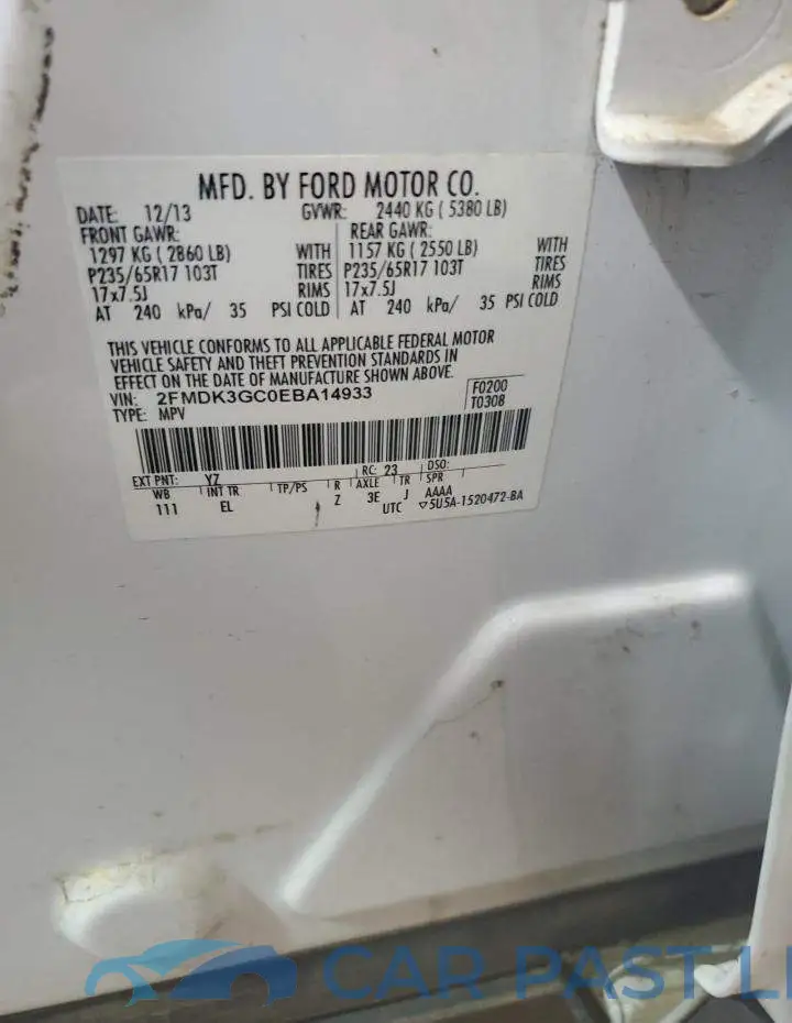 2FMDK3GC0EBA14933# 13