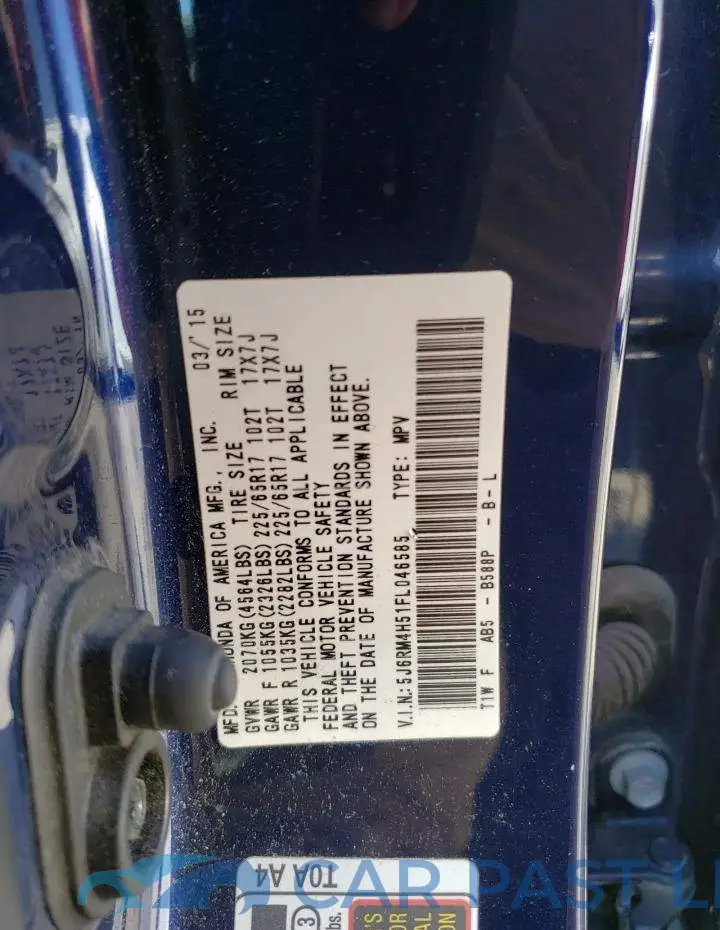 5J6RM4H51FL046585# 13