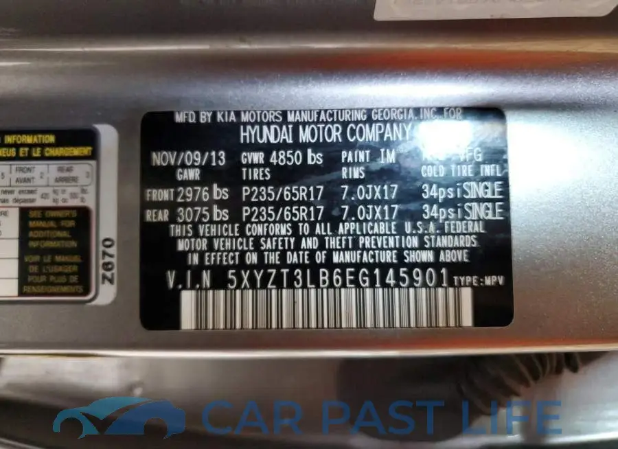 5XYZT3LB6EG145901# 12