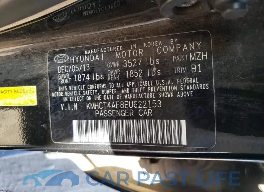 KMHCT4AE8EU622153# 12