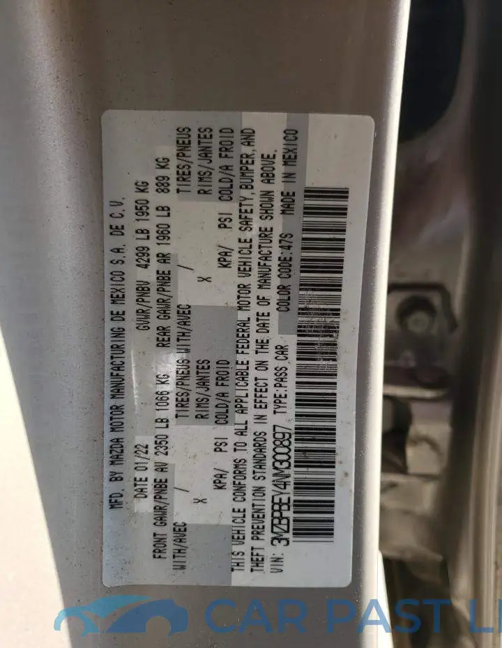 3MZBPBEY4NM300897# 12