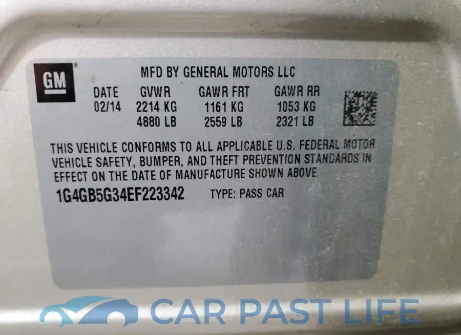 1G4GB5G34EF223342# 13