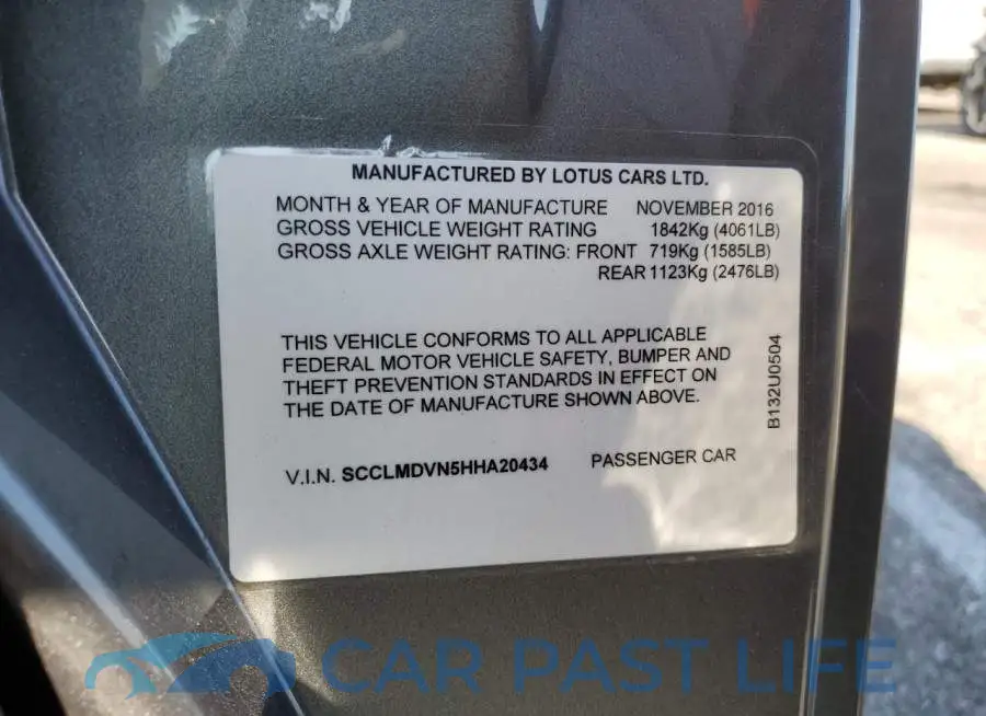 SCCLMDVN5HHA20434# 12