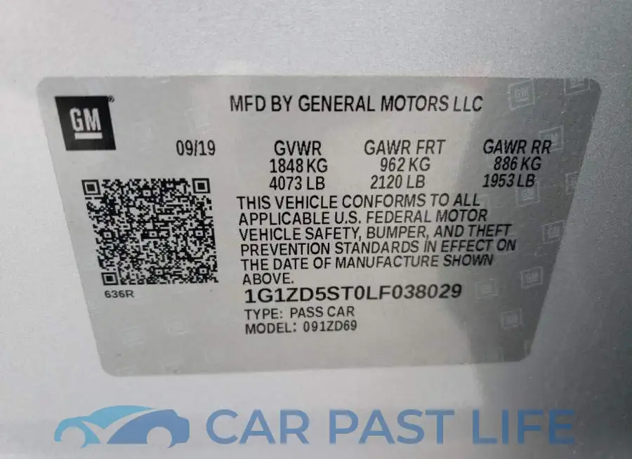 1G1ZD5ST0LF038029# 12