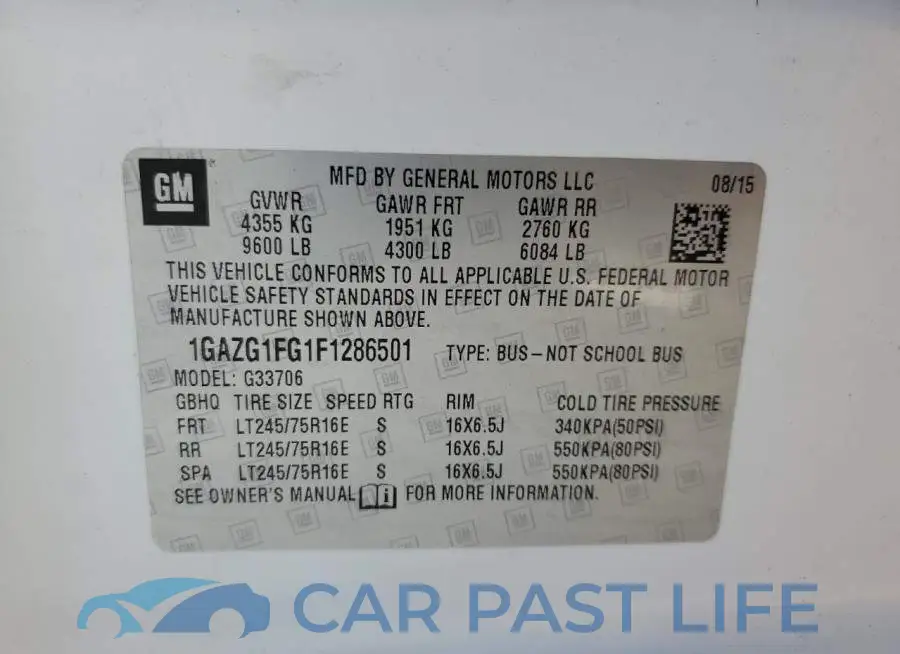 1GAZG1FG1F1286501# 13
