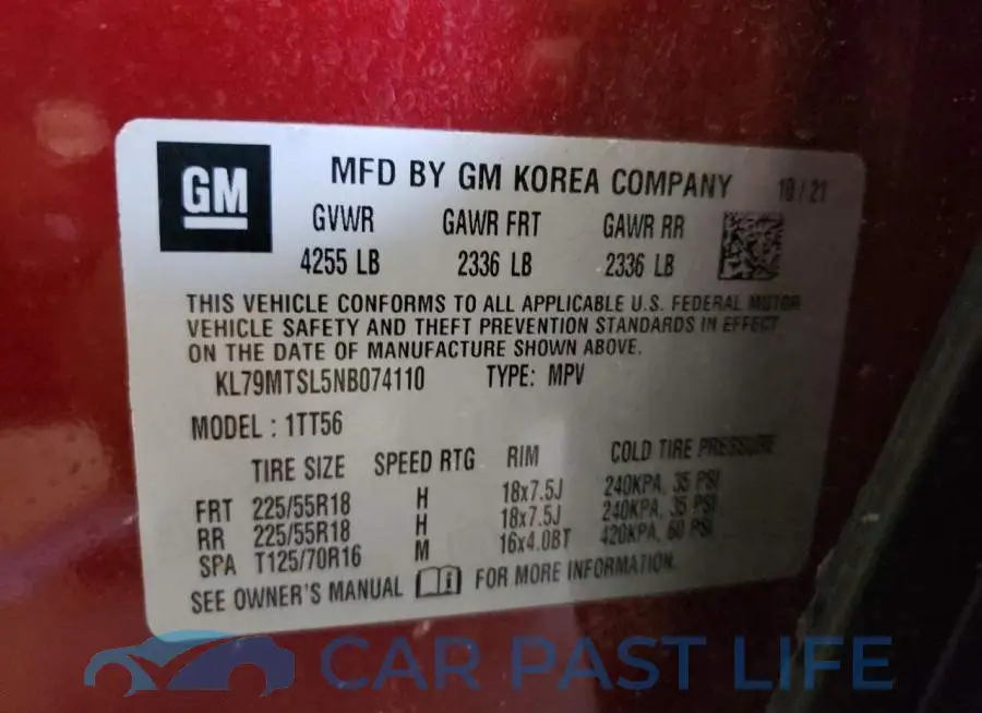 KL79MTSL5NB074110# 12