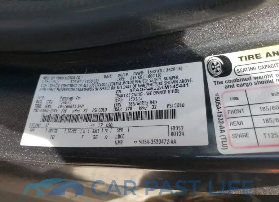 3FADP4EJ2KM145441# 12
