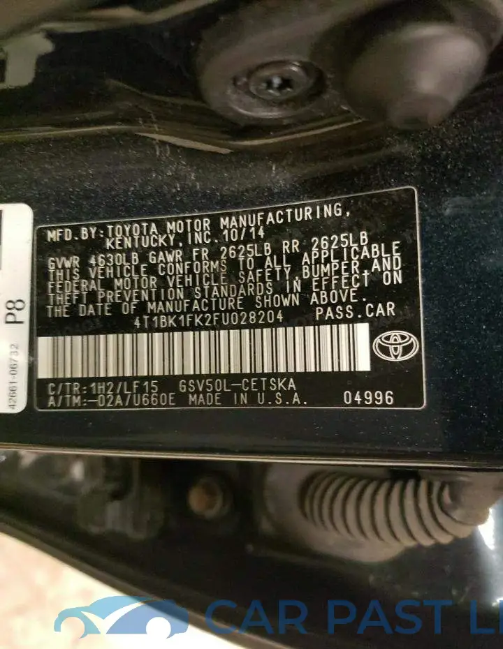 4T1BK1FK2FU028204# 12