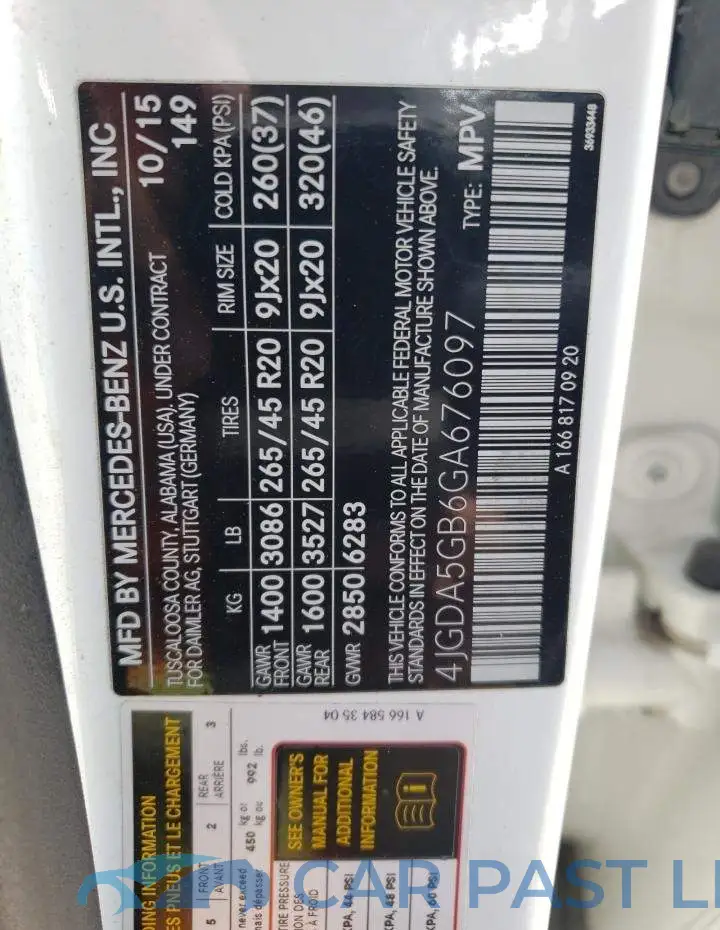 4JGDA5GB6GA676097# 13