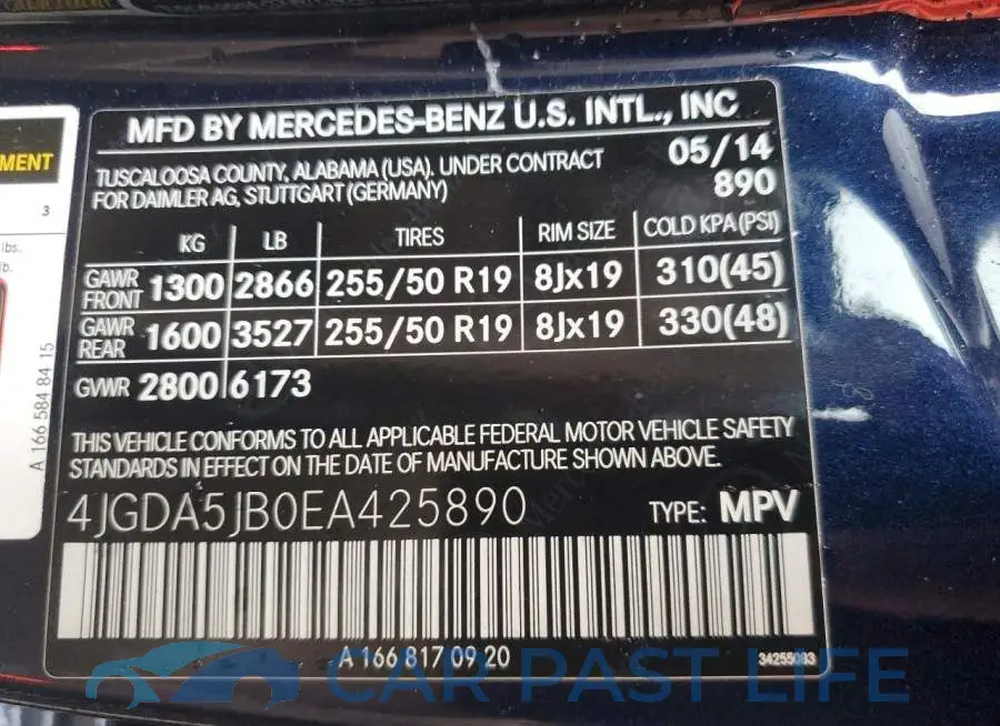 4JGDA5JB0EA425890# 13